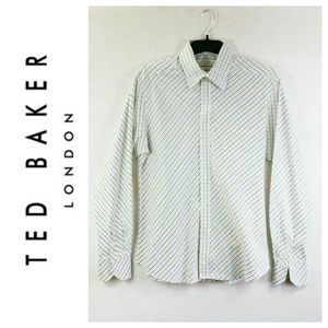 Ted Baker Long Sleeve Button Down Dress Shirt  Sz4